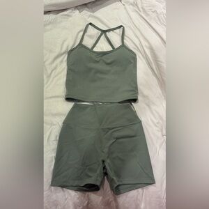 SOLD Never Worn, Biker Shorts Workout Set